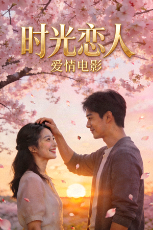 爱情电影《时光恋人》海报，浪漫温馨场景
