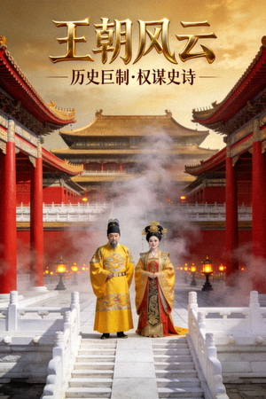 历史剧《王朝风云》海报，古代宫廷场景